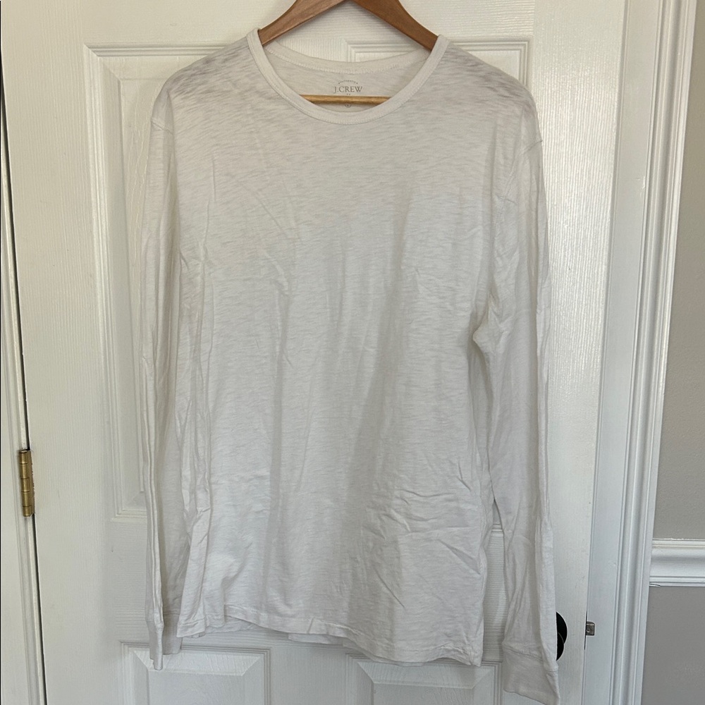 J.Crew White Long Sleeve TShirt
